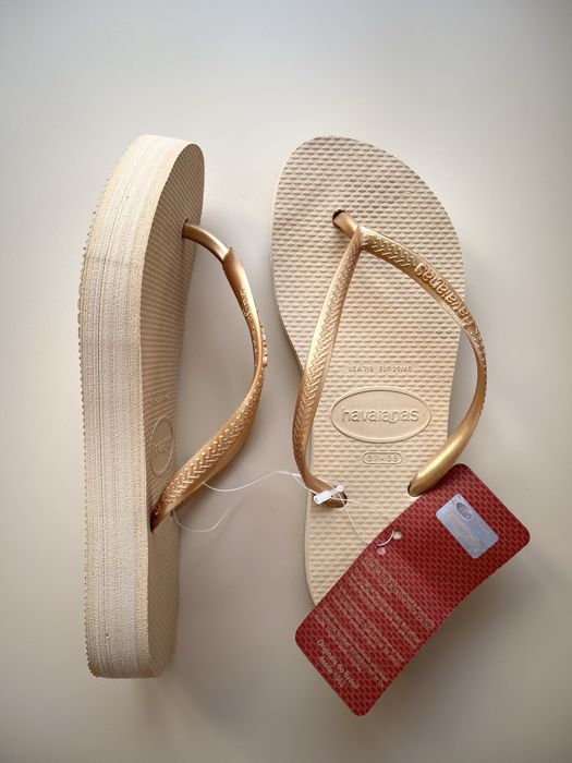 Жіночі вʼєтнамки Havaianas | Havaianas flatform flip-flops in gold