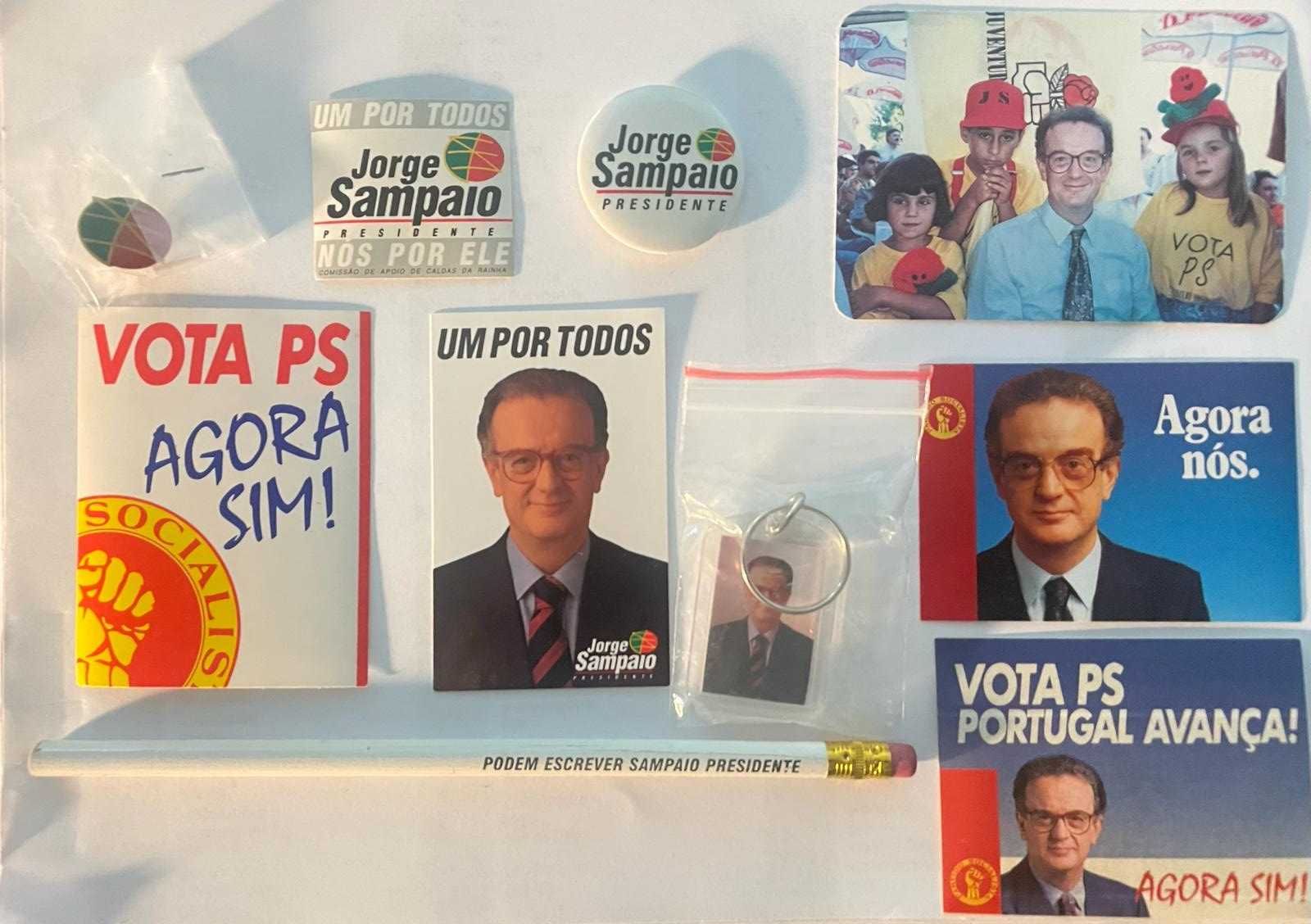 Lote de artigos da Campanha Presidencial Dr. Jorge Sampaio 1996/2001