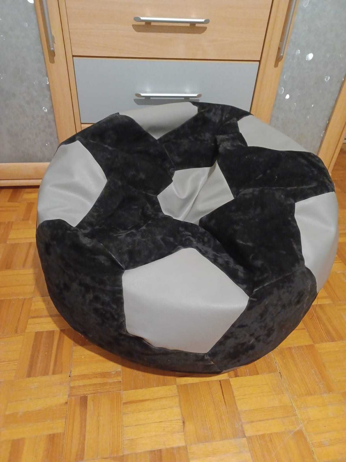 Fotel piłka czarno-szara