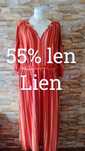 Lniana letnia sukienka maxi długa plus size