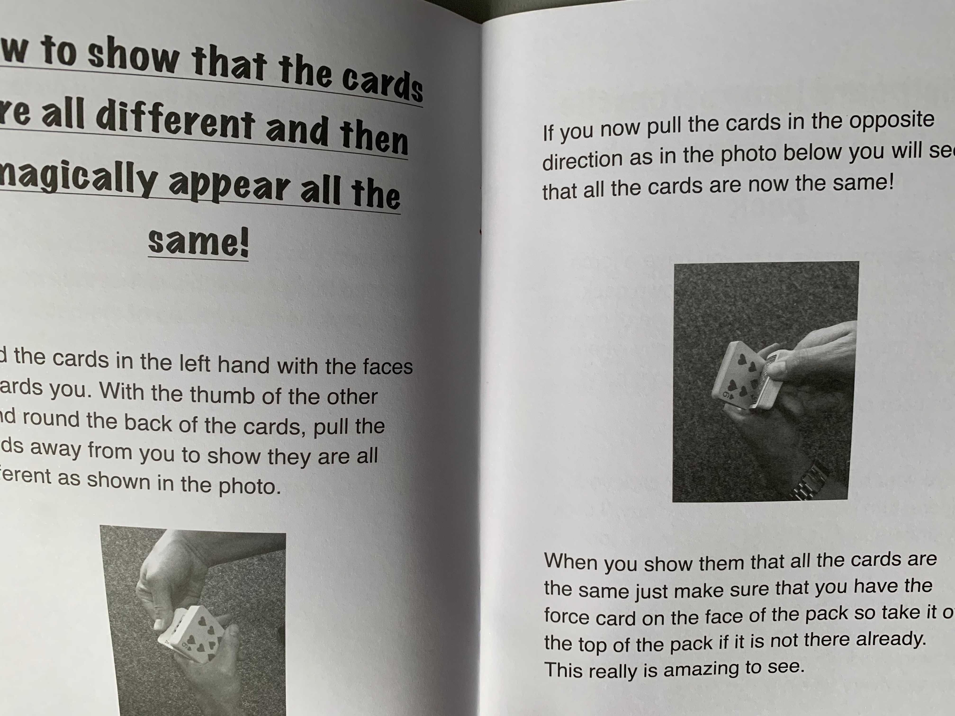 Instructions for Amazing Card Tricks