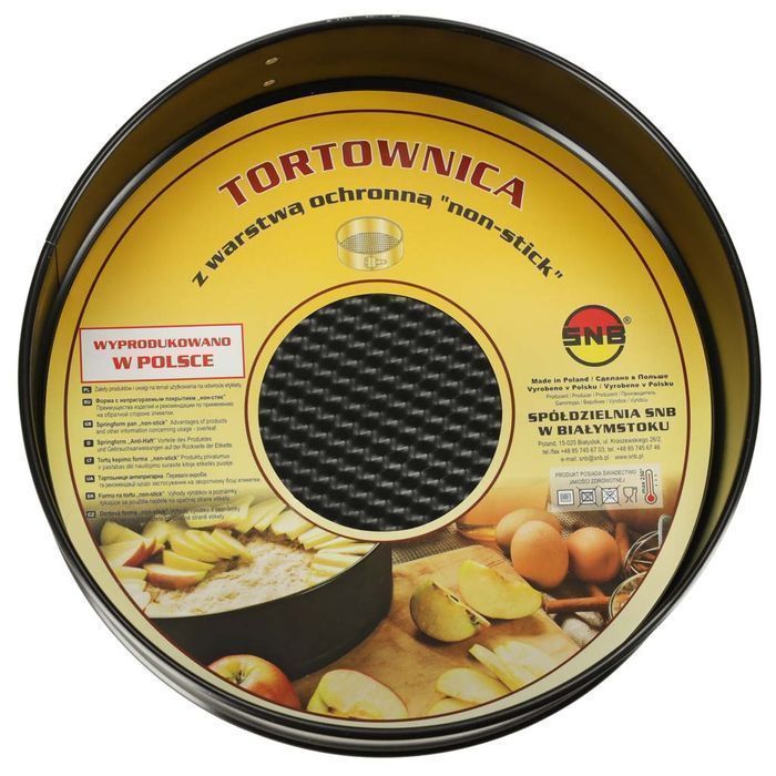 Tortownica Forma do Pieczenia z Odpinanym Rantem 24cm czarna