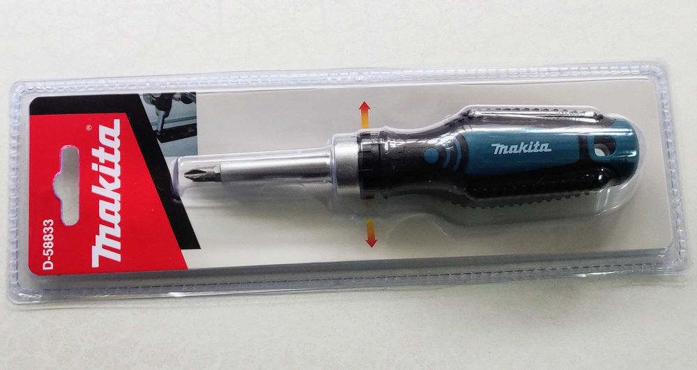 Makita D-58833 Магнітна викрутка з тріскачкою та бітою