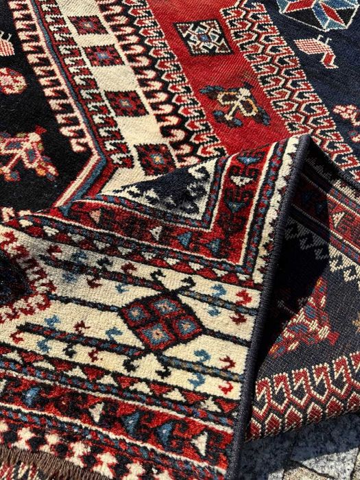 Vintage wełniany r.tkany dywan perski Shiraz 310x160 galeria 13 tys