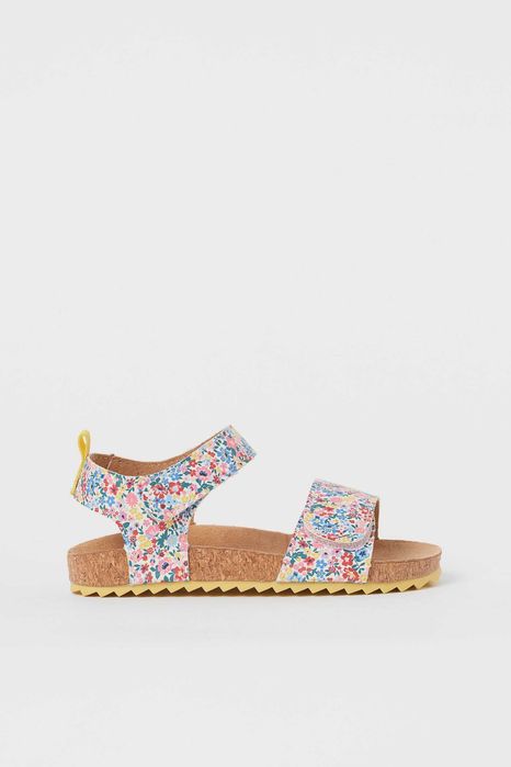 70-> korkowe sandałki w kwiatki H&M r.28 16,2cm PIĘKNE