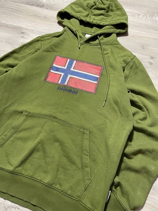 Зелене худі Napapijri велике лого