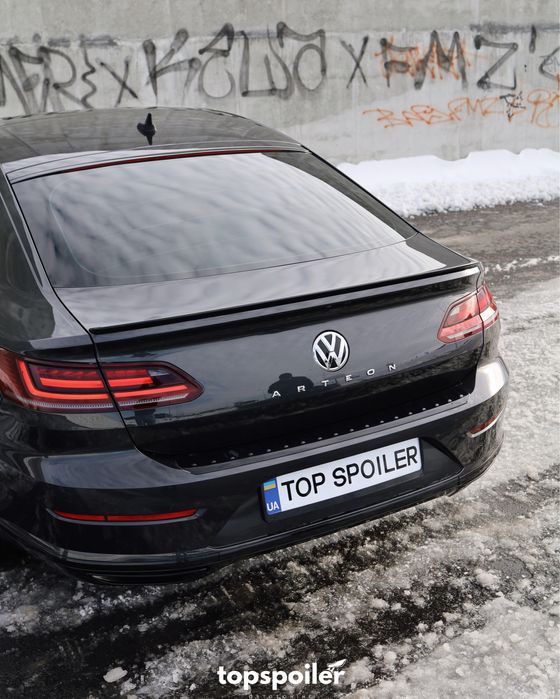 Спойлер багажника накладка лип сабля Volkswagen Arteon 2017+ (чорний)