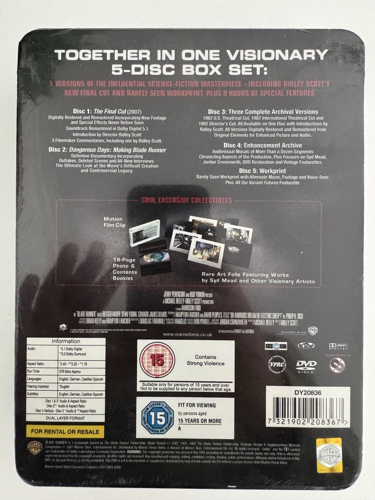 Bladerunner DVD 5 discos Collector’s Edition