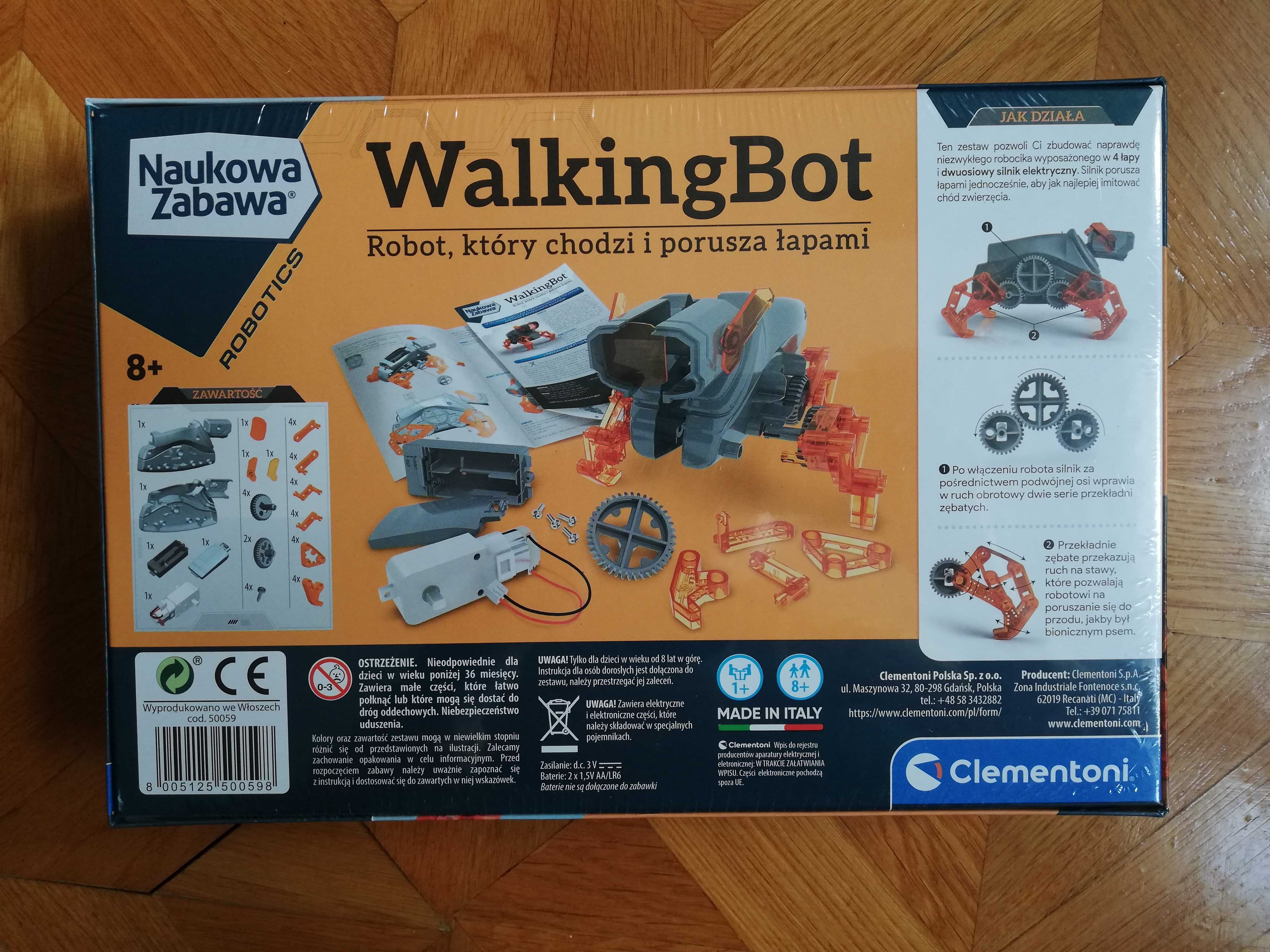 Walking Bot Clementoni 8+ Nowy