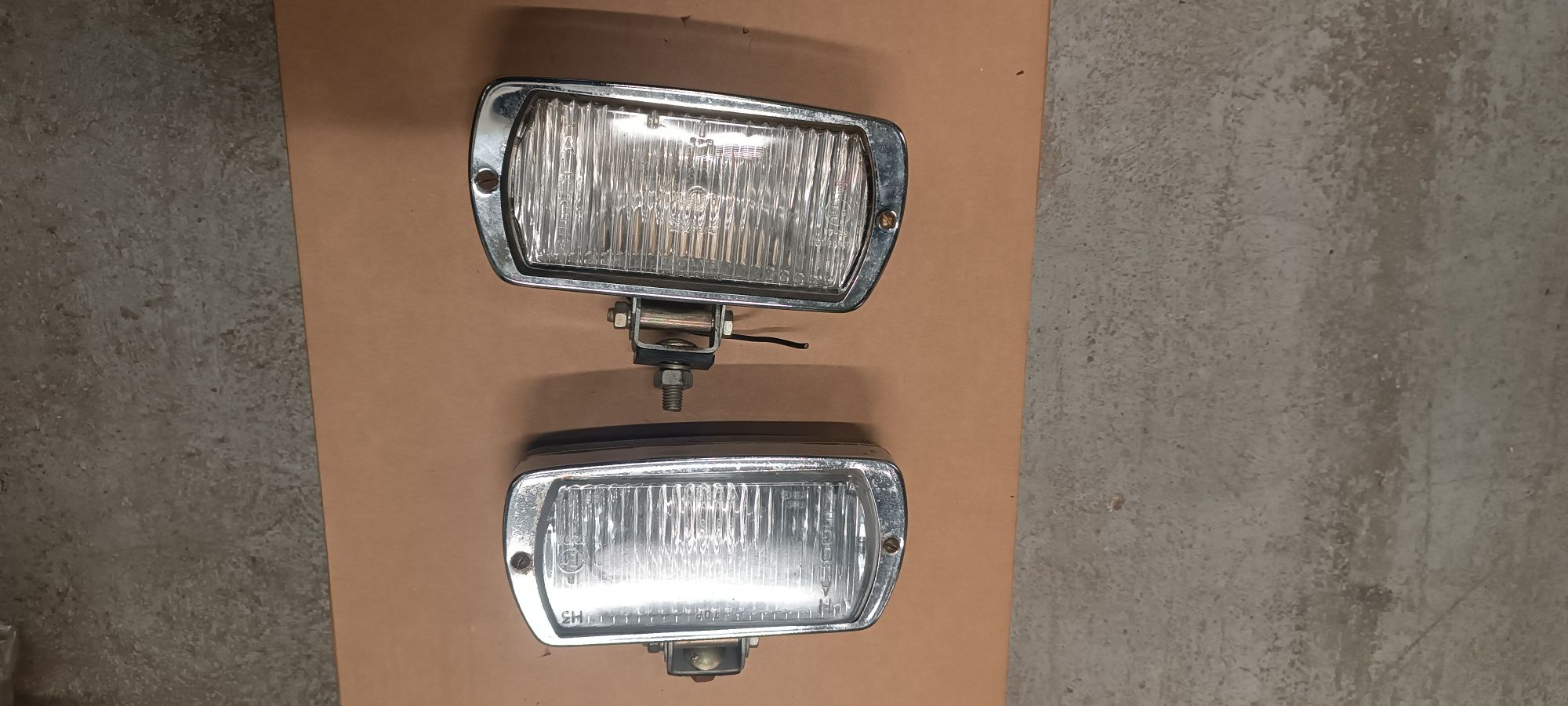 Polonez halogeny metalowe chromowane maskownice nowe oryginalne 2 sztu
