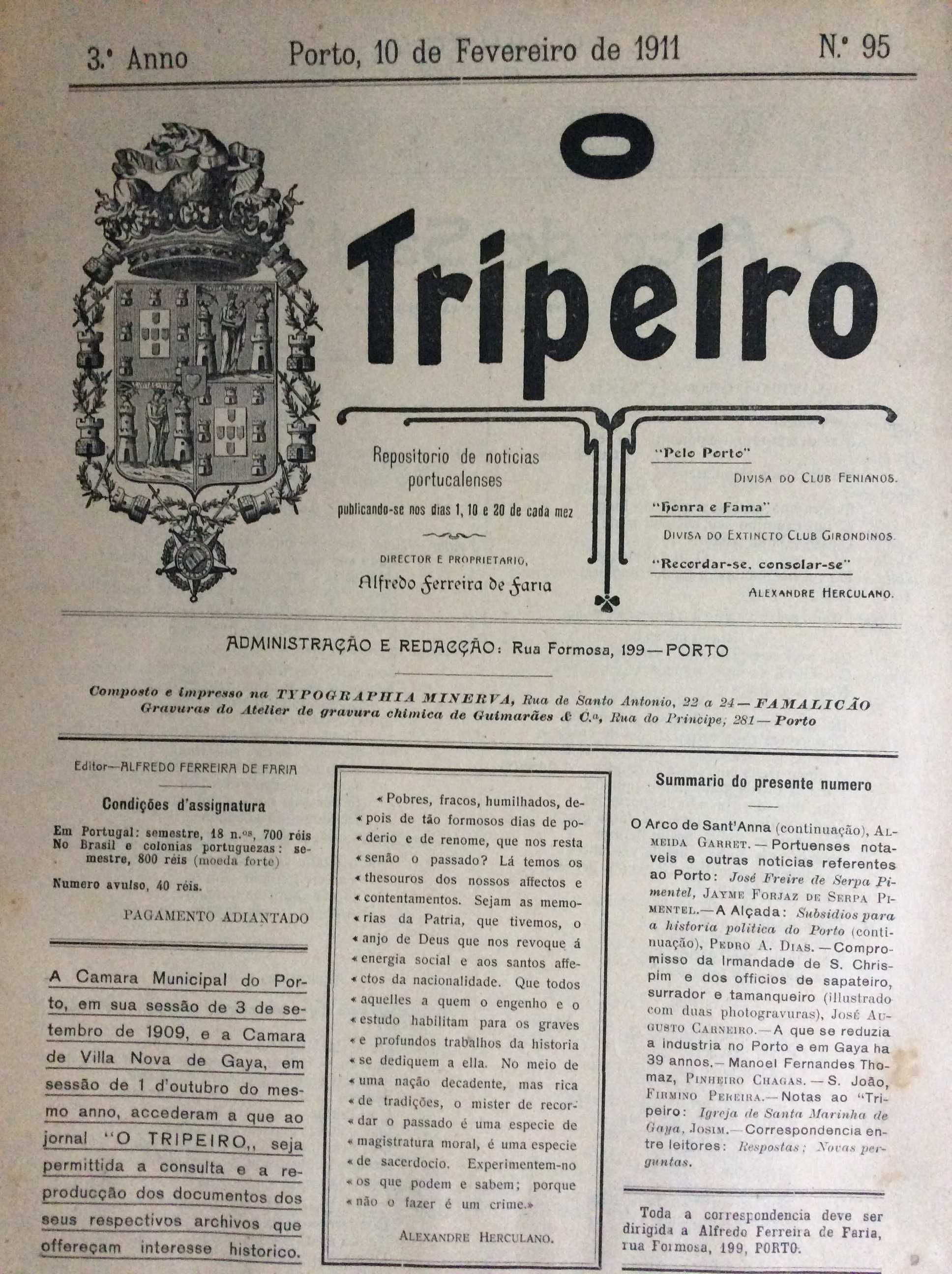 Um pouco da história do Porto e arredores, 1911. Excel. preço.