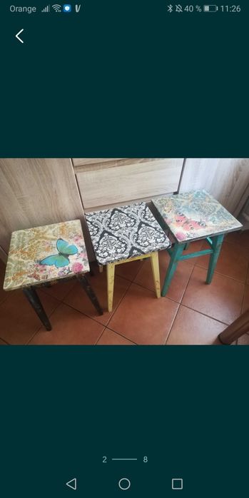 Taborety ekskluziwne/Renowacyjne /3 sztuki