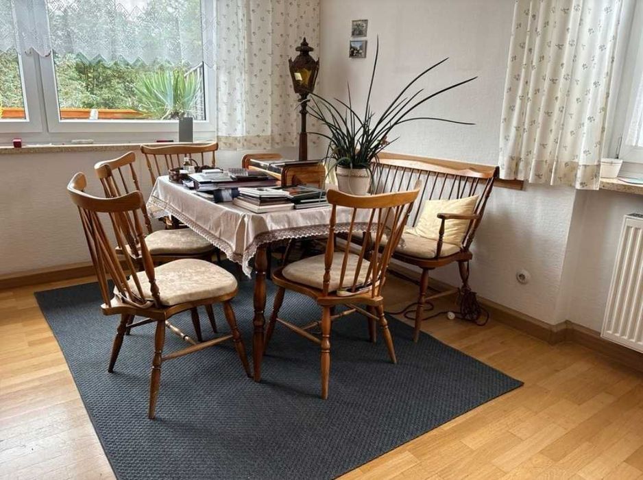 Krzesla  i stól vintage retro Windsor Angielski dom Wiejski bez Ławki