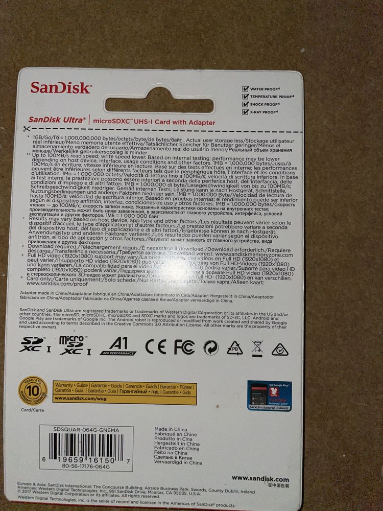 SanDisk 64Gb embalado