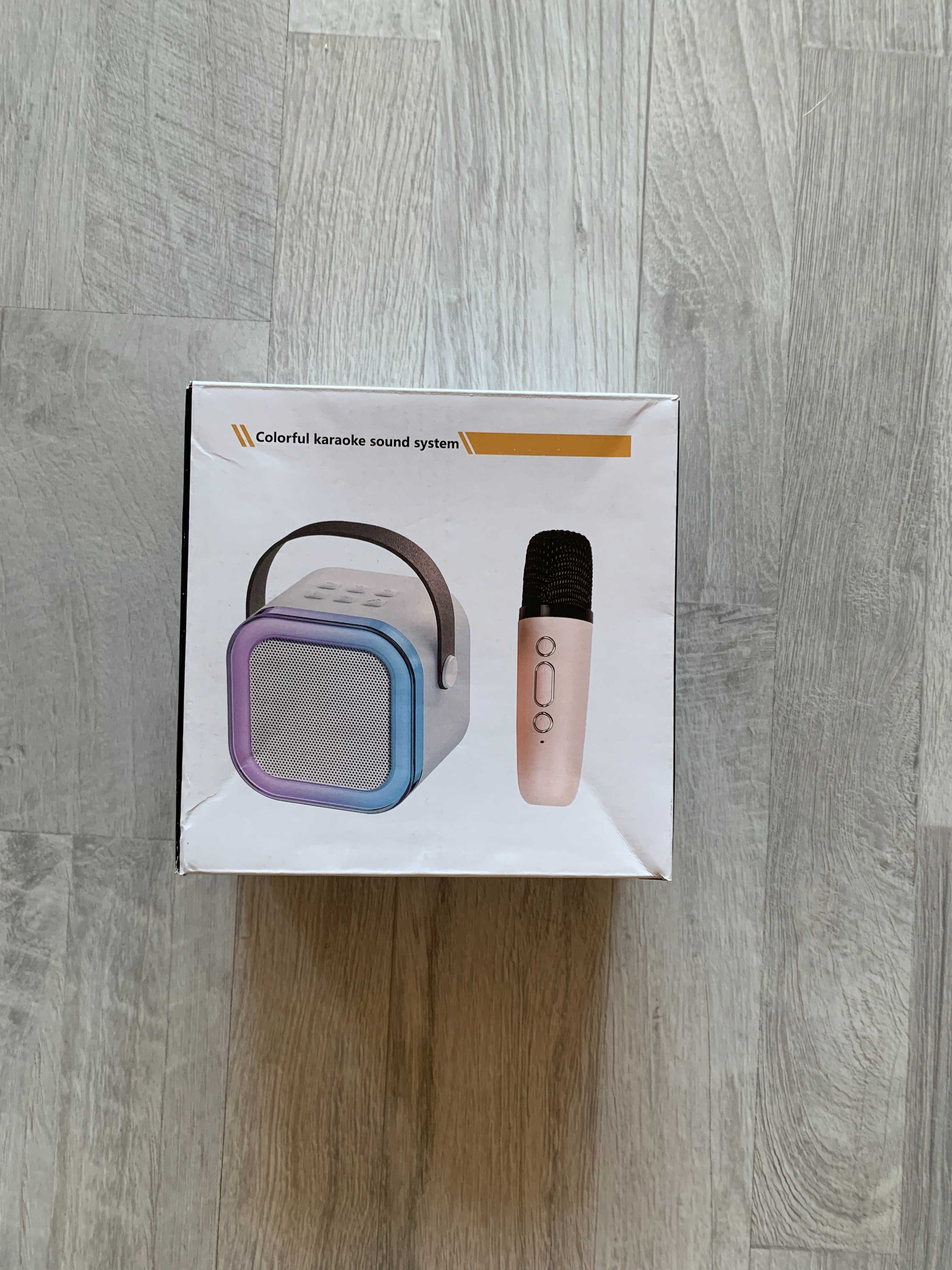 Zestaw Karaoke Bezprzewodowy Przenośny 2 x Mikrofon Głośnik Bluetooth