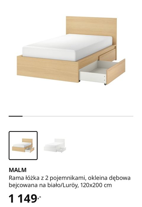 Łóżko Malm Ikea 120x200