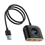 Baseus Square round 4 in 1 USB HUB Adapter(USB3.0 TO USB3.0*1+USB2.0*3