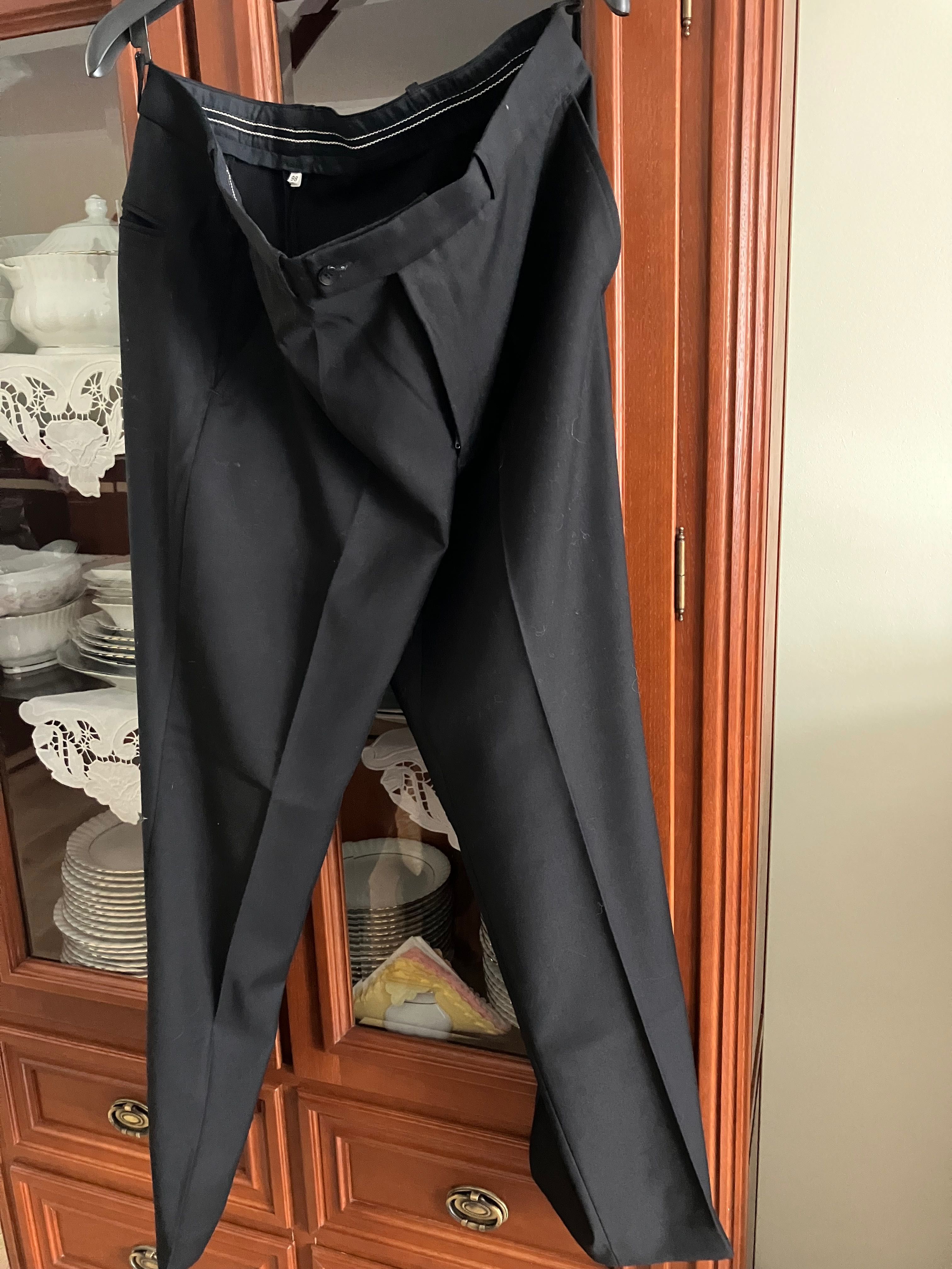 Spodnie czarne  męskie garniturowe