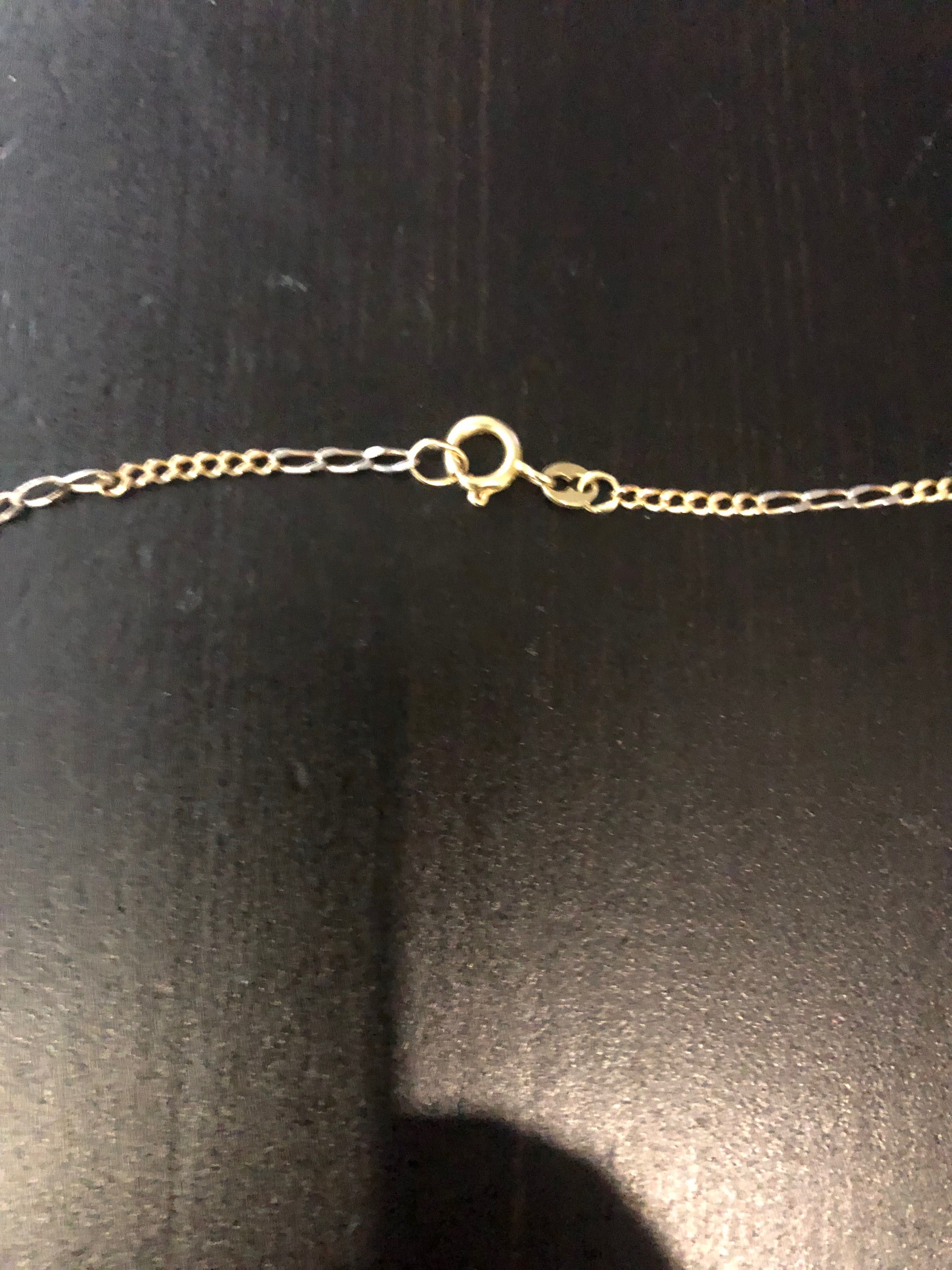 Corrente de ouro amarelo e ouro branco 18k  7,9g