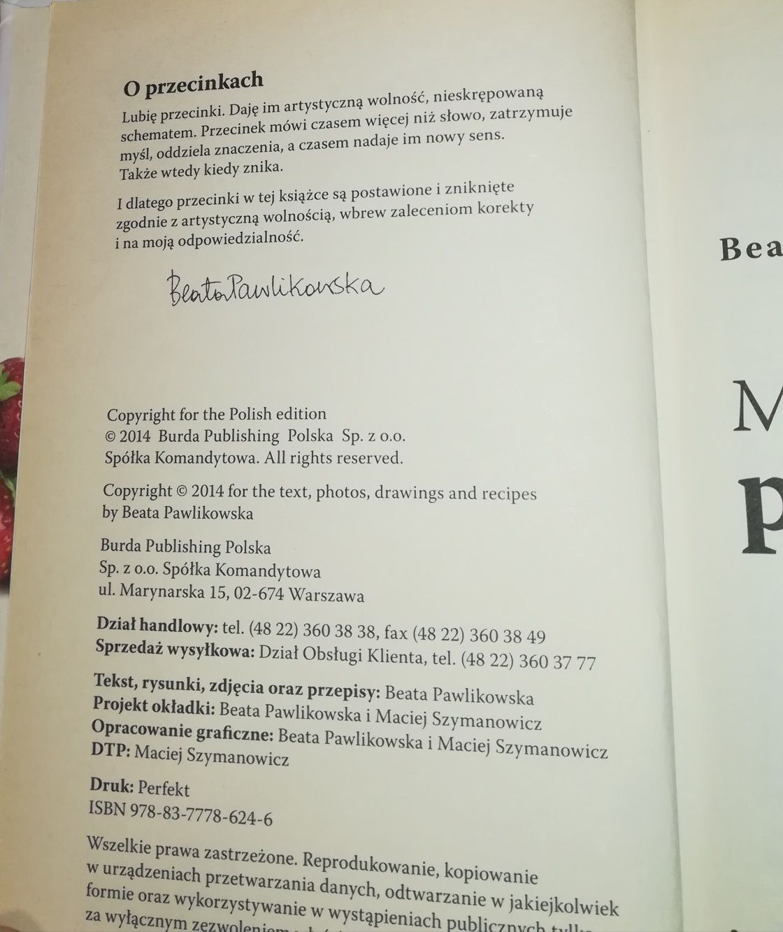 "Moje zdrowe przepisy" autorka Beata Pawlikowska