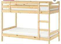 Łóżko piętrowe Ikea sosna 90 x 200 stan bardzo dobry