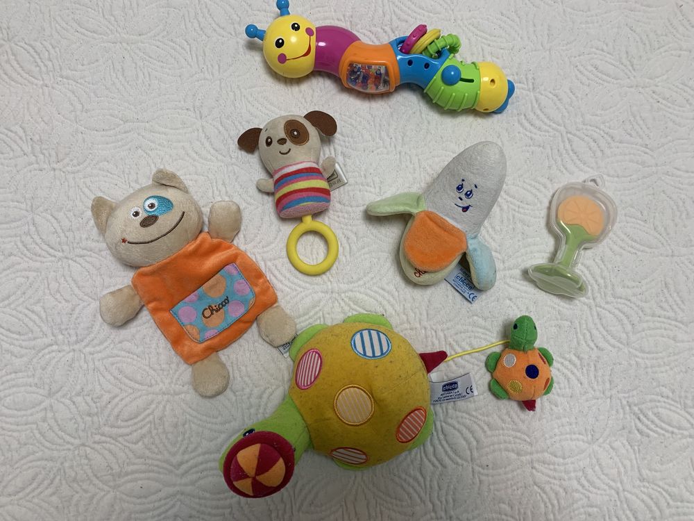 Игрушки (6шт), іграшки chicco, baby team (всі разом)