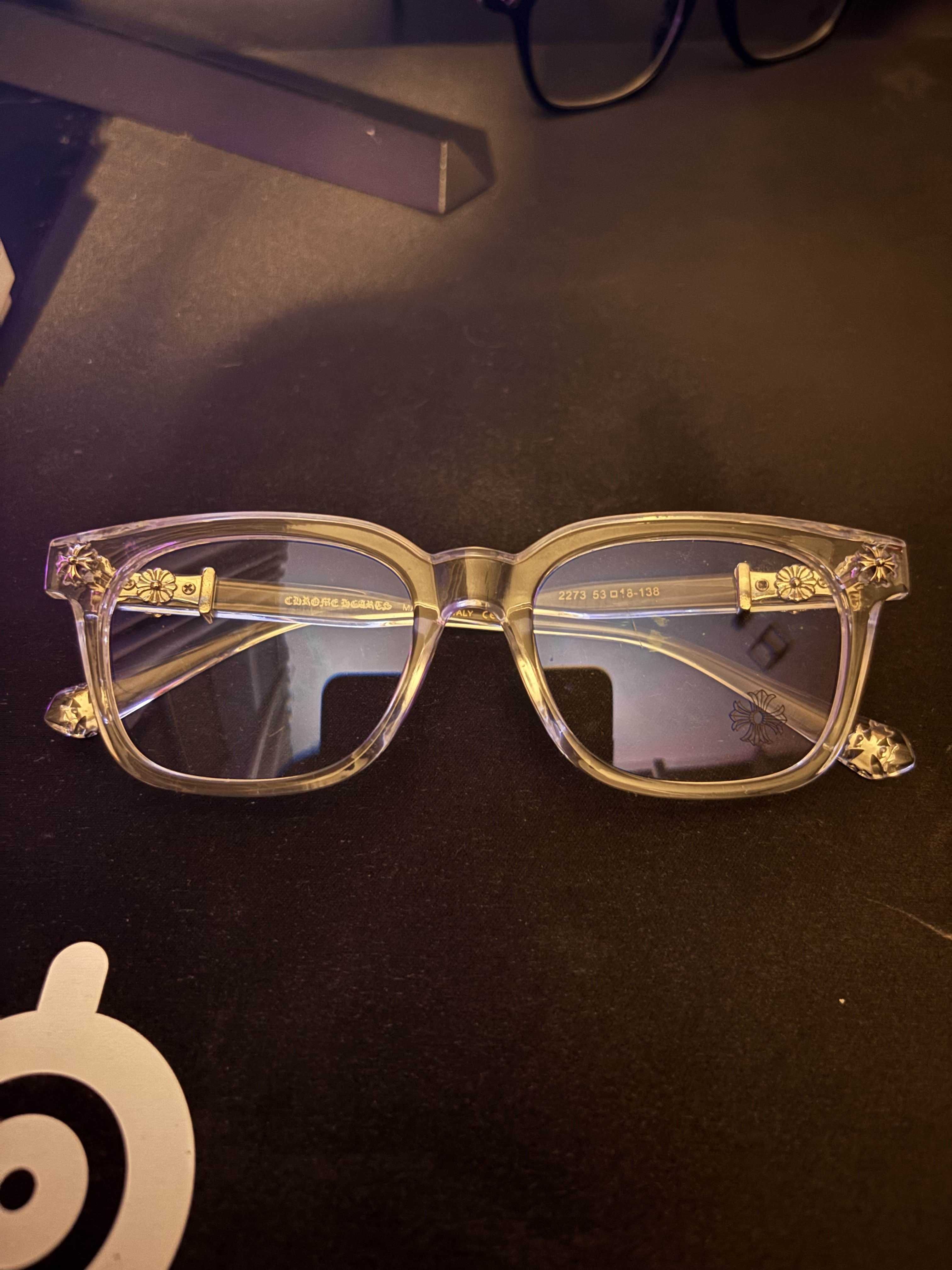 Przezroczyste okulary Chrome Hearts