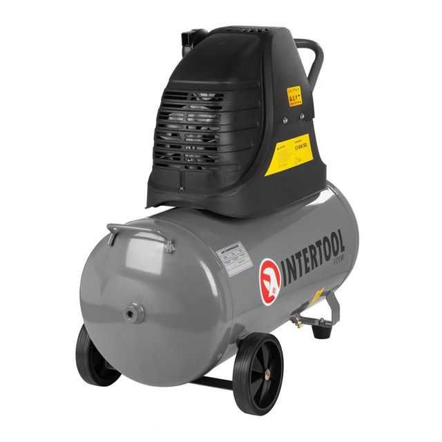 Компресор 50л, 1.5 кВт, 220 В, 8 aтм, 206 л/хв. INTERTOOL PT-0003.