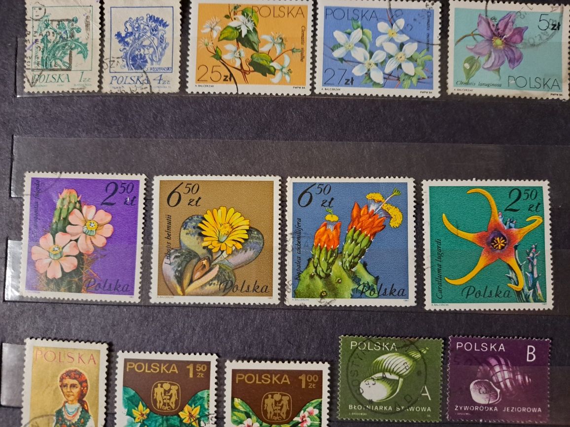 Znaczki pocztowe Polskie kwiaty, rośliny