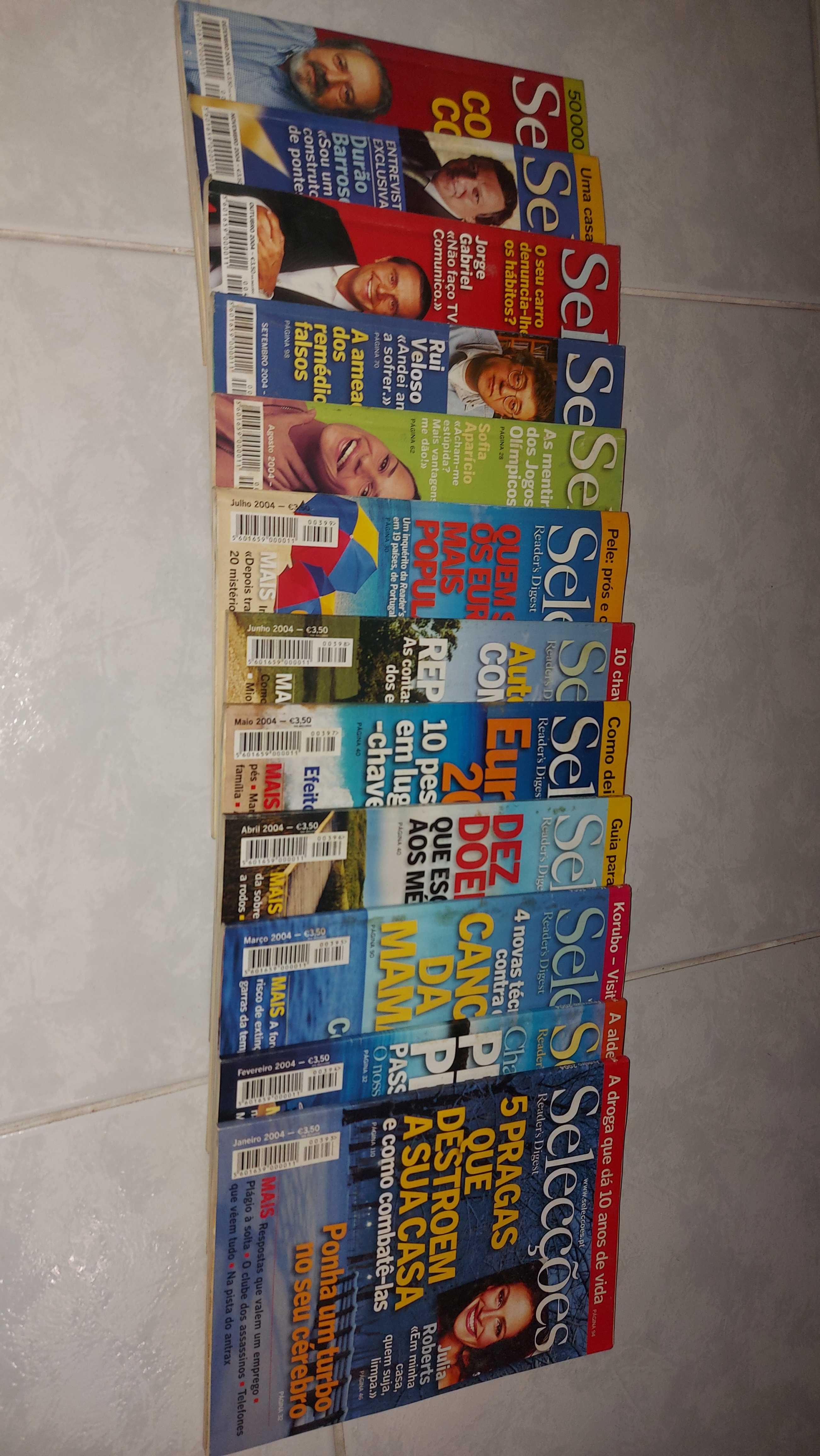Revistas Seleccoes do Reader's Digest ano 2004 ( 12 revistas)
