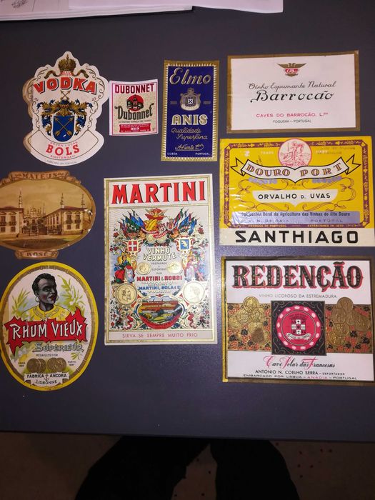 Rotulos de bebidas antigos