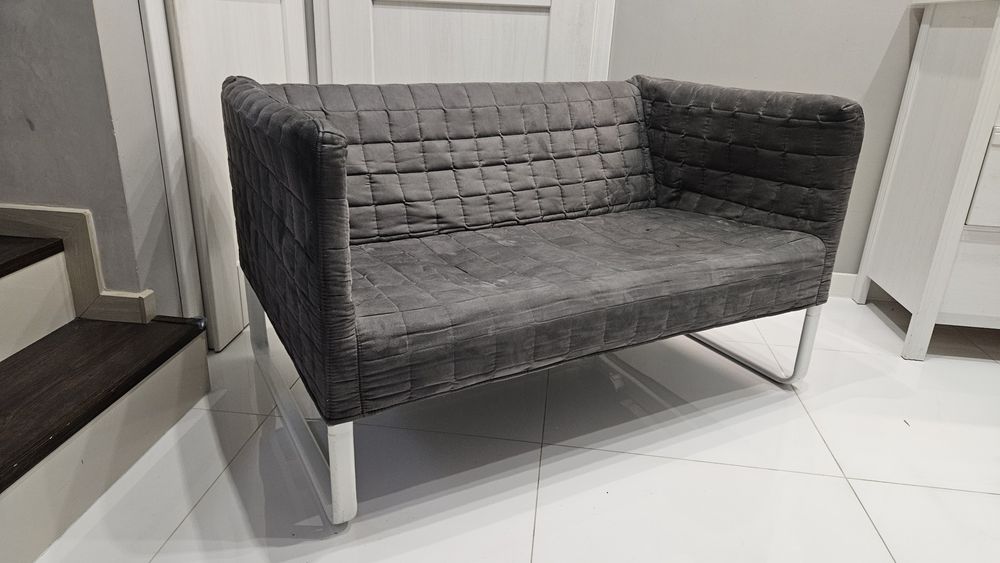 Mała kanapa Ikea sofa knopparp 2 osobowa szara  dwuosobowa