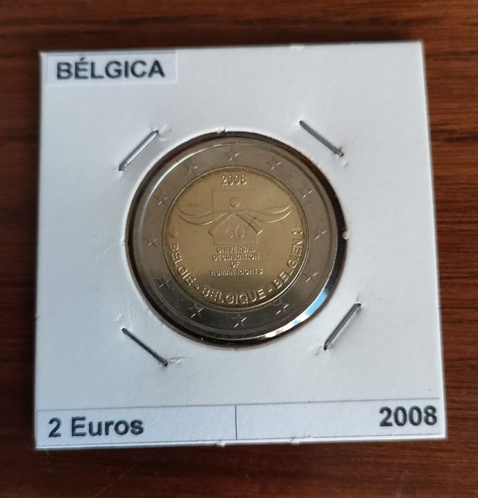 Moeda 2€ UNC - 60º Anivº. Declaração dos Direitos Humanos