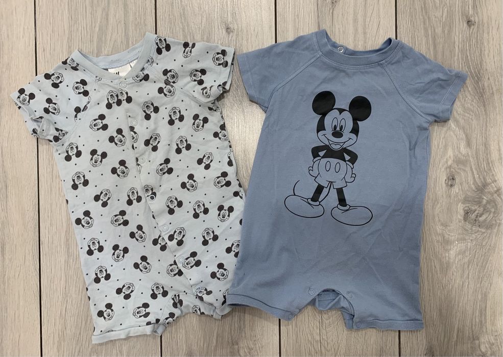 Rampersy 2-pak Mickey Mouse H&M Rozmiar 80