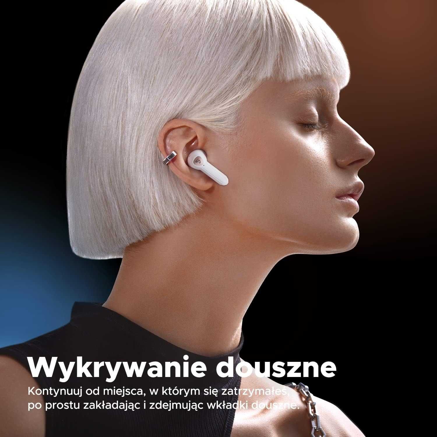 Słuchawki bezprzewodowe Bluetooth 5.2 SoundPEATS Air3 Deluxe HS białe