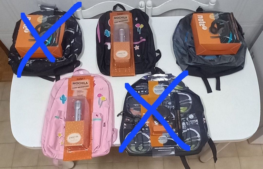 Mochila com eletrónico