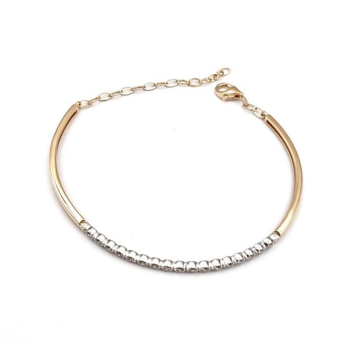 Суперовый золотой браслет с натуральными бриллиантами 0,6 ct