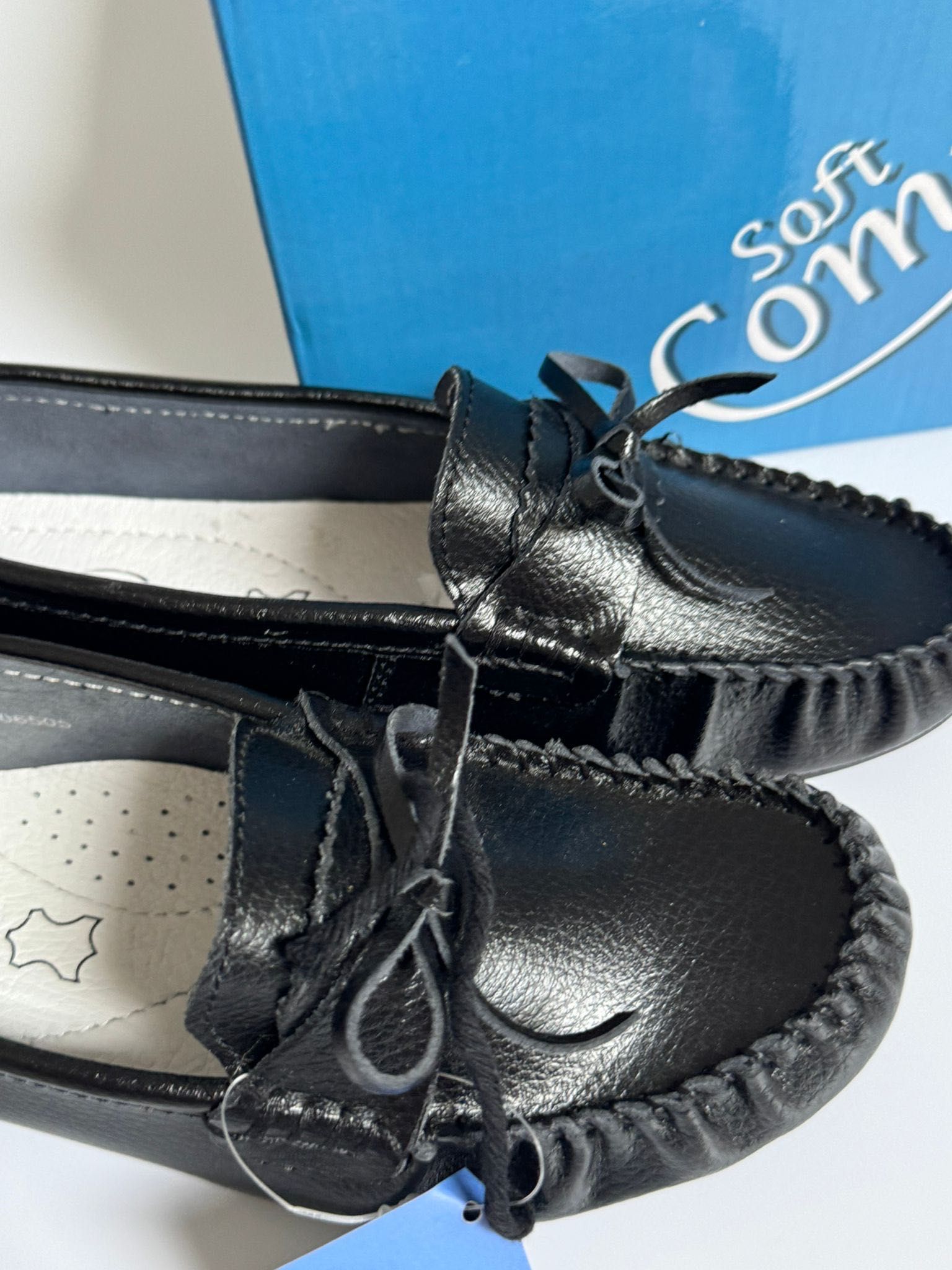 Nowe damskie mokasyny SOFT COMFORT czarne 38
