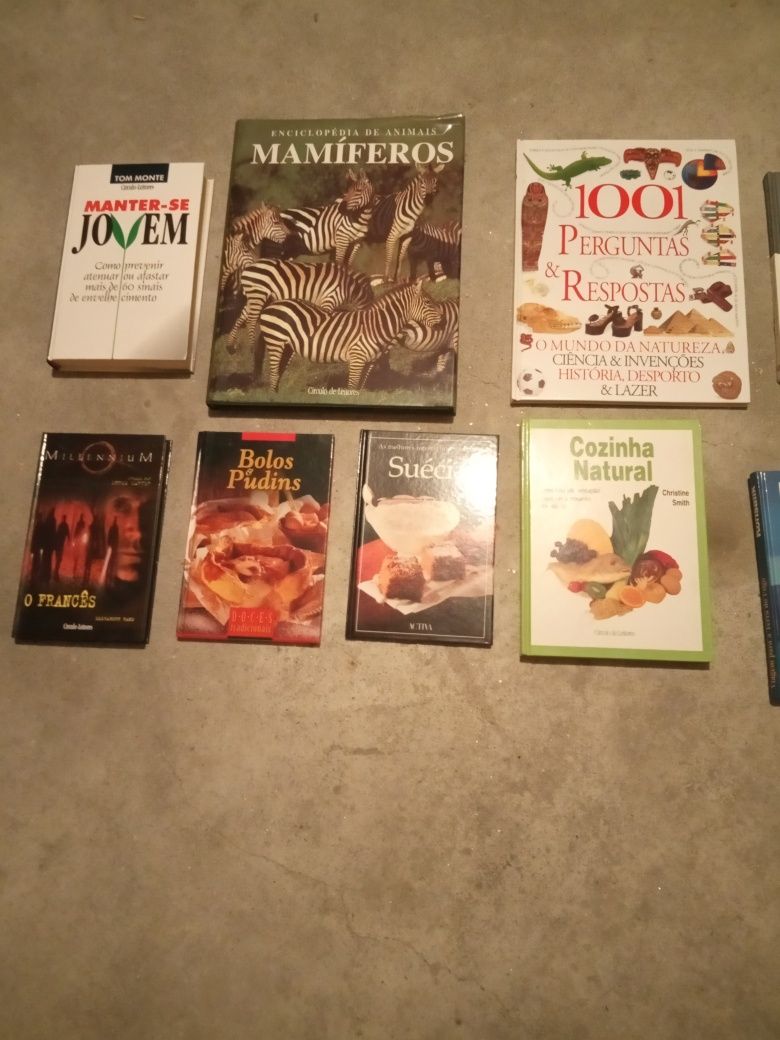 Lote de 10 livros de receitas e saúde