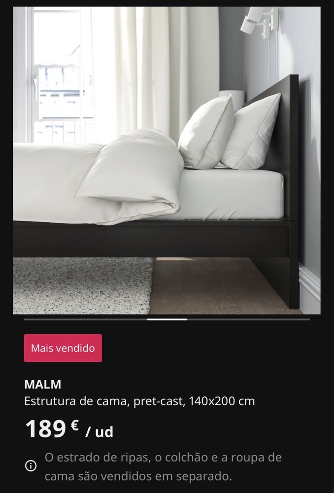 Estrutura de cama Malm Ikea