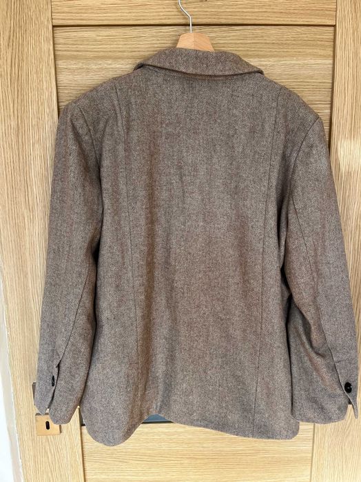 żakiet marynarka damska, bezowo-brazowa, rozmiar uniwersalny