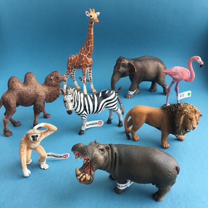 Шляйх Schleich Papo Папо верблюд тигр носорог обезьяна кит лама слон