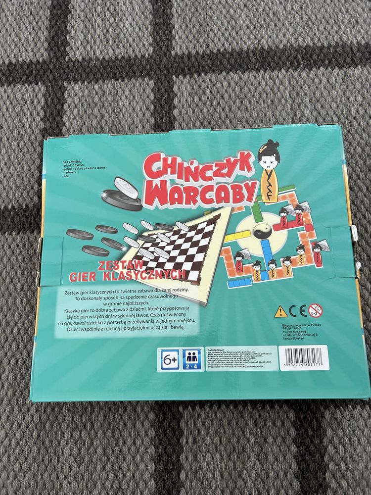 Gra planszowa chinczyk i warcaby 2 w 1