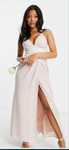 Asos elegancka sukienka pudrowy róż wesele S