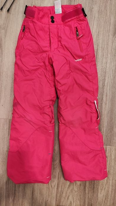 Spodnie narciarskie zimowe WEDZE Decathlon różowe 115-124