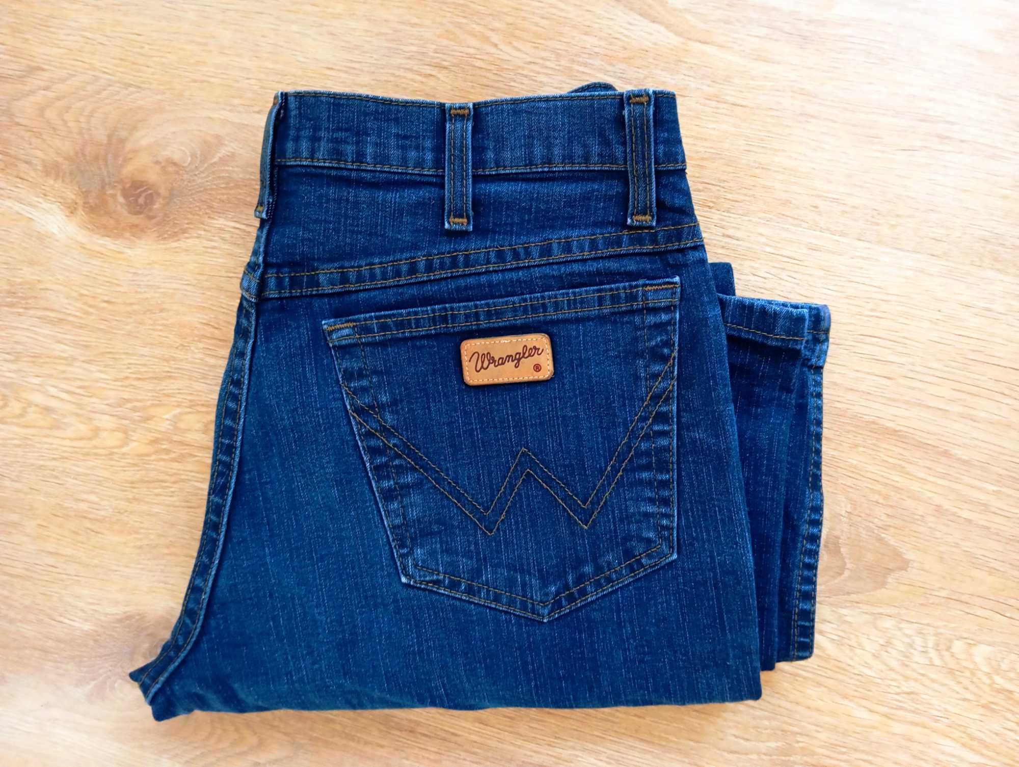 WRANGLER Jeansy spodnie XL 32/30 męskie XL W32 L30 elastan w32l30