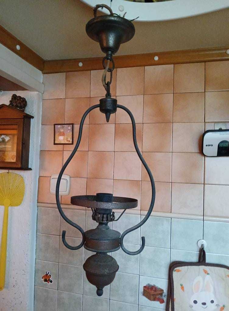 Lampa z epoki do odrestaurowania . Całkowita długość 64 cm.