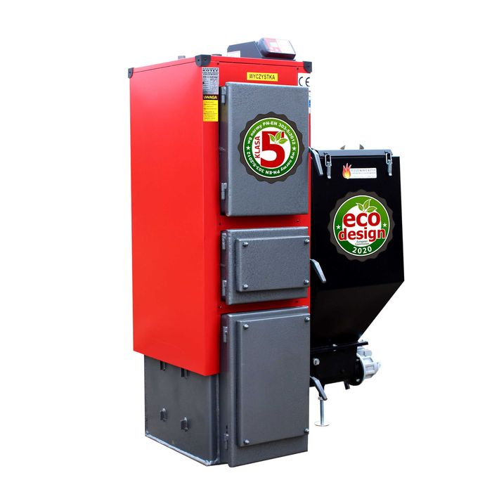 KOTŁY 25 kW Kocioł z PODAJNIKIEM Piec na EKOGROSZEK Klasa 5 Ecodesign