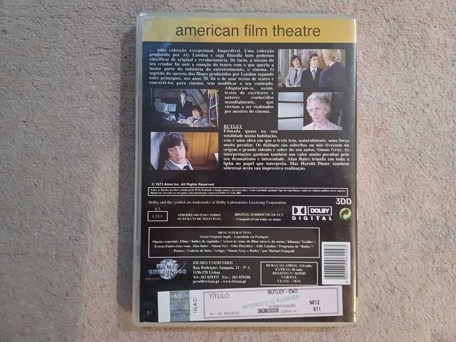 DVD Butley, c Alan Bates, Jessica Tandy, Richard O'Callaghan, M Byrne