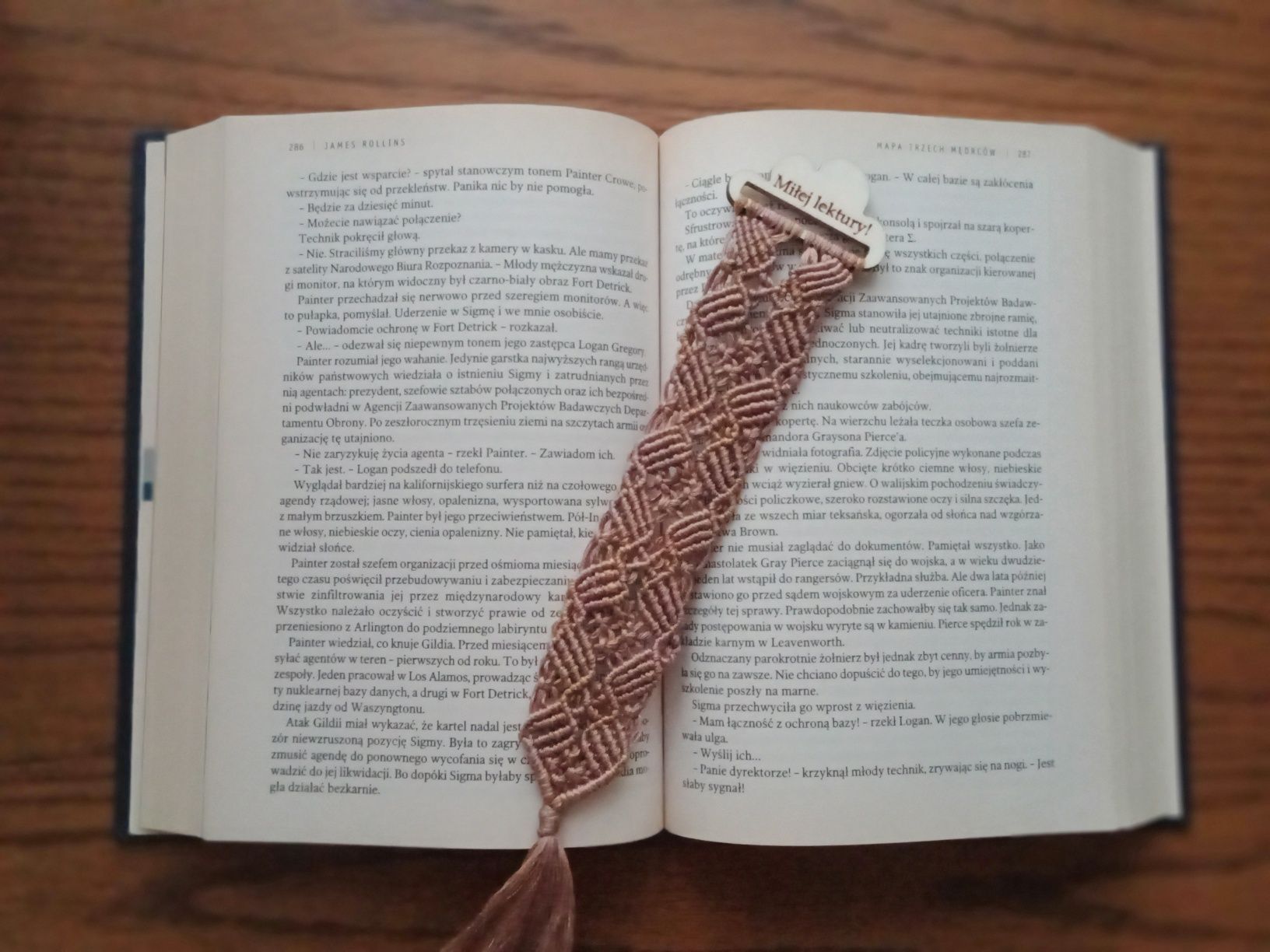 Zakładka do książek, brązowa, handmade